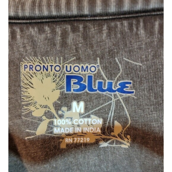 Pronto Uomo Blue Long Sleeve Shirt NWT - Picture 2 of 6